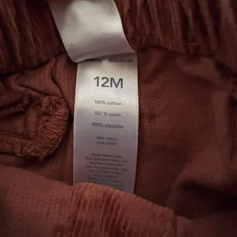 3 item set - Striped Polo Onesie, Reddish brown corduroy pants, Levi’s blue pant